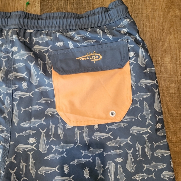 Reel Life Men's Blue Swim Shorts - Picture 3 of 10